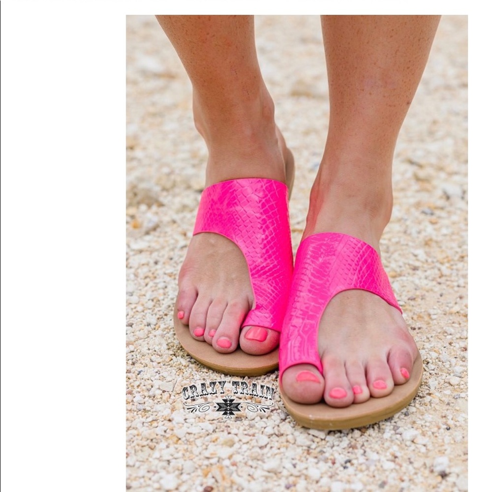 Crazy Train SUMMER LOVIN' SLIDES * NEON PINK